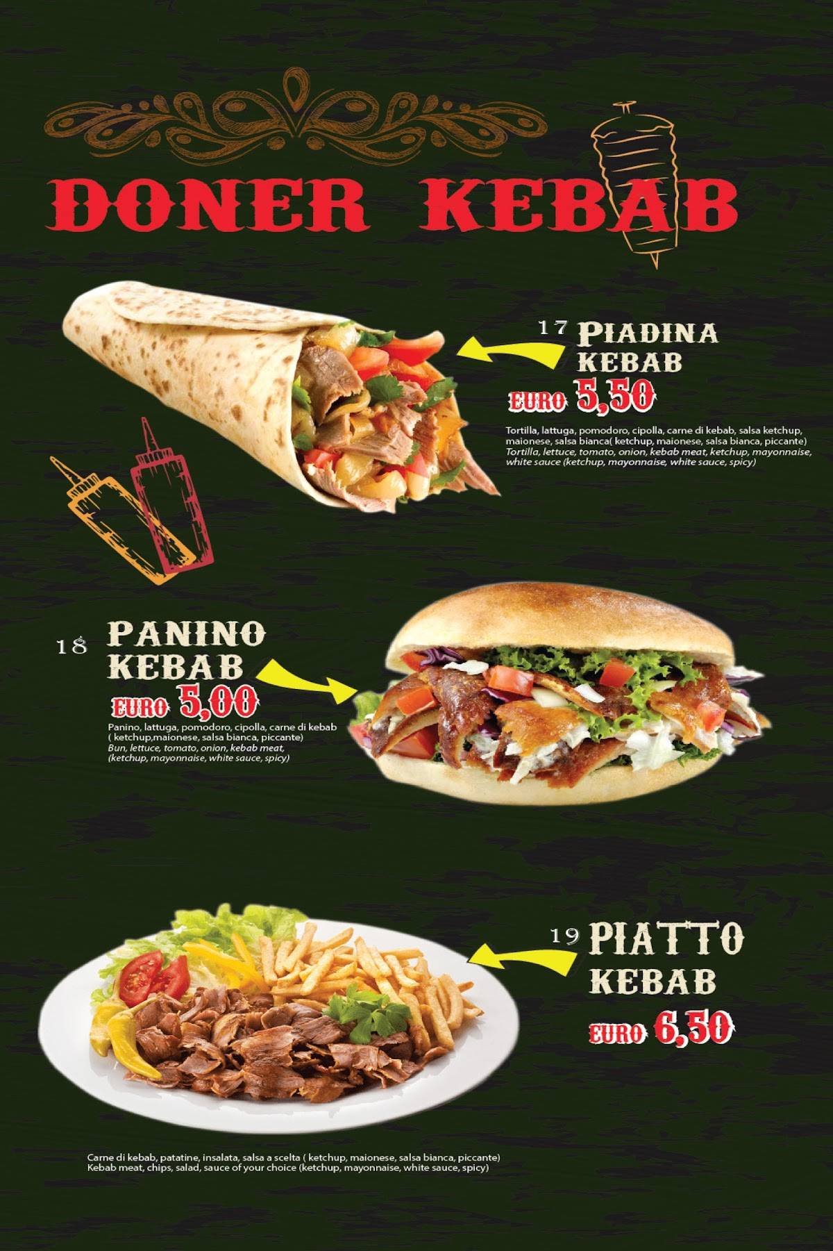 Menu de Pizza Express