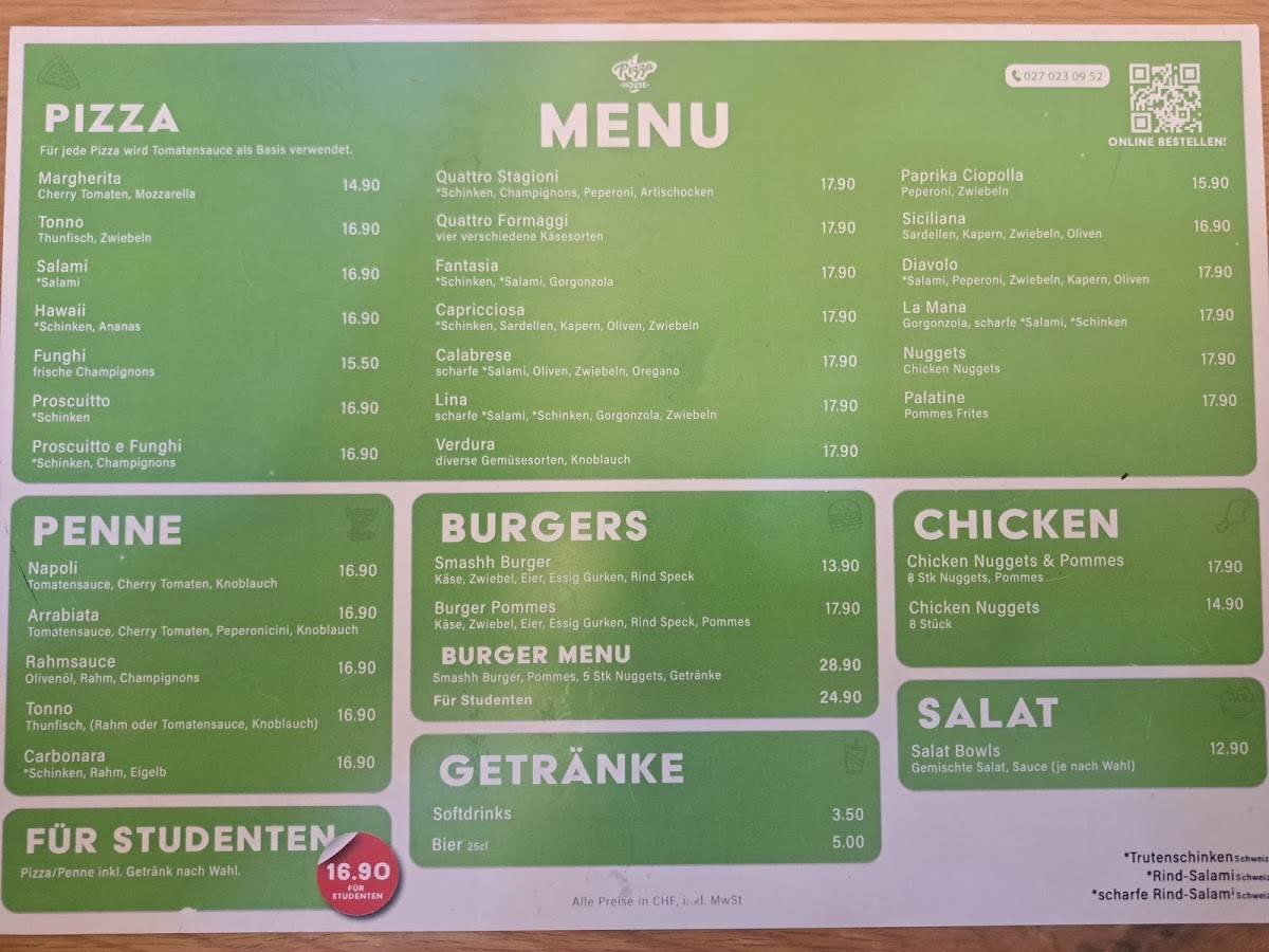 Menu di Pizza House 