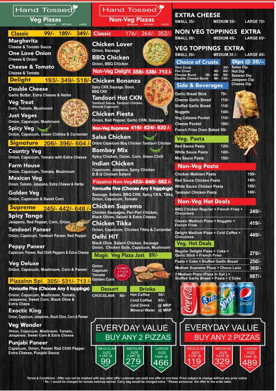 Pizza Inn menu