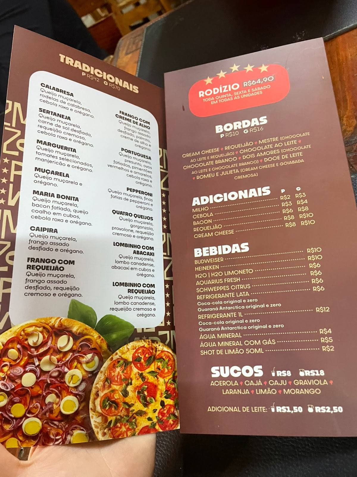 Pizza Mestre Bancários cardápio