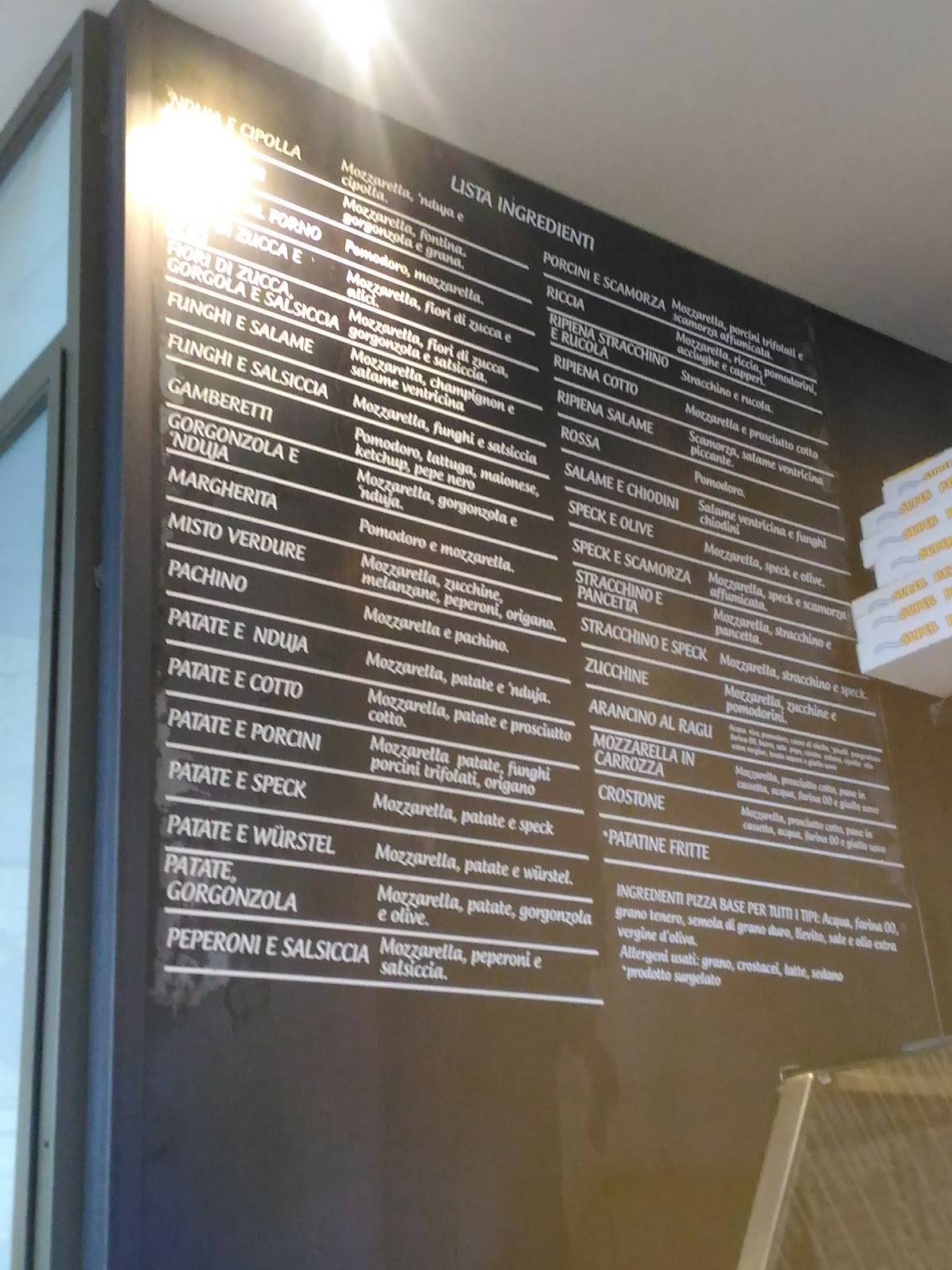 Menu di Pizza Roma 