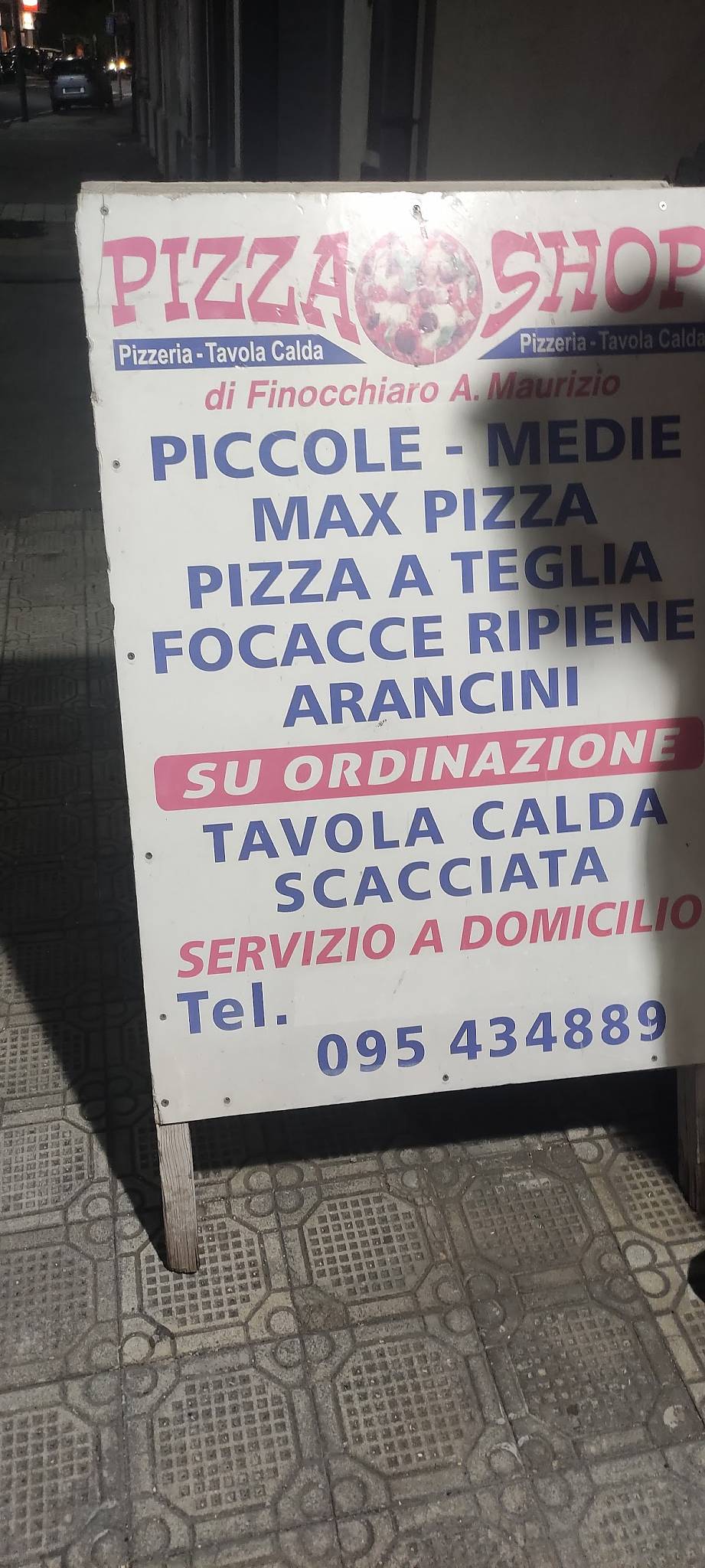 Menu di Pizza Shop 