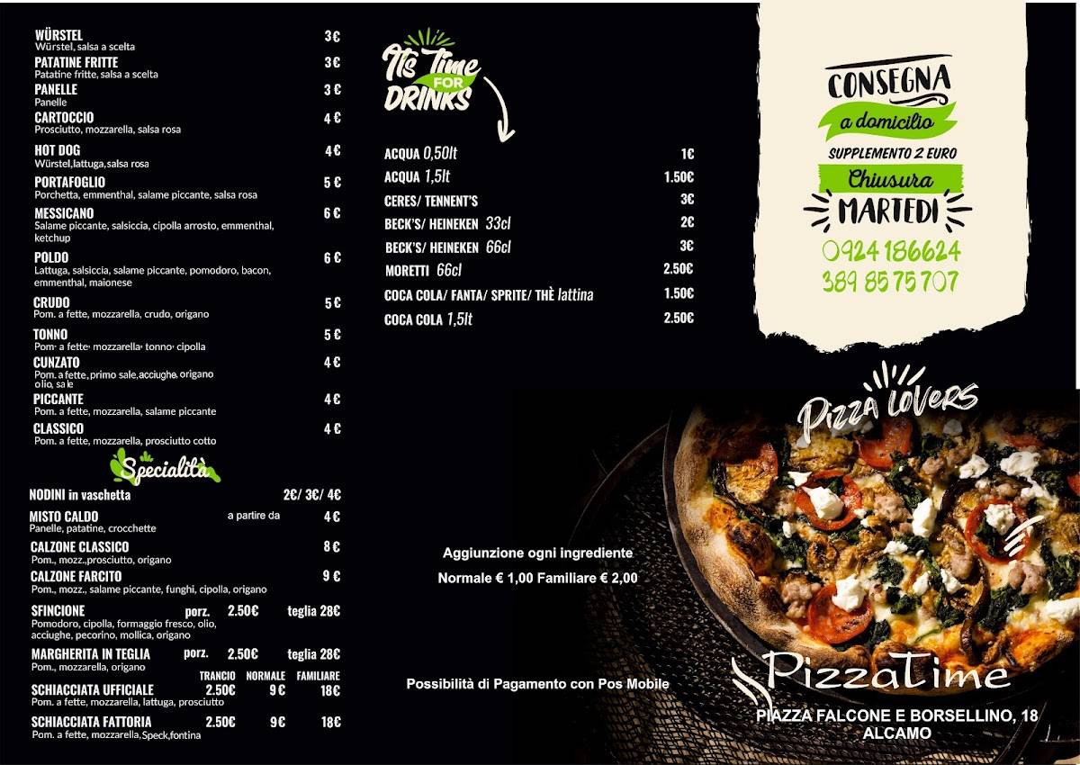 Menu di Pizza Time 