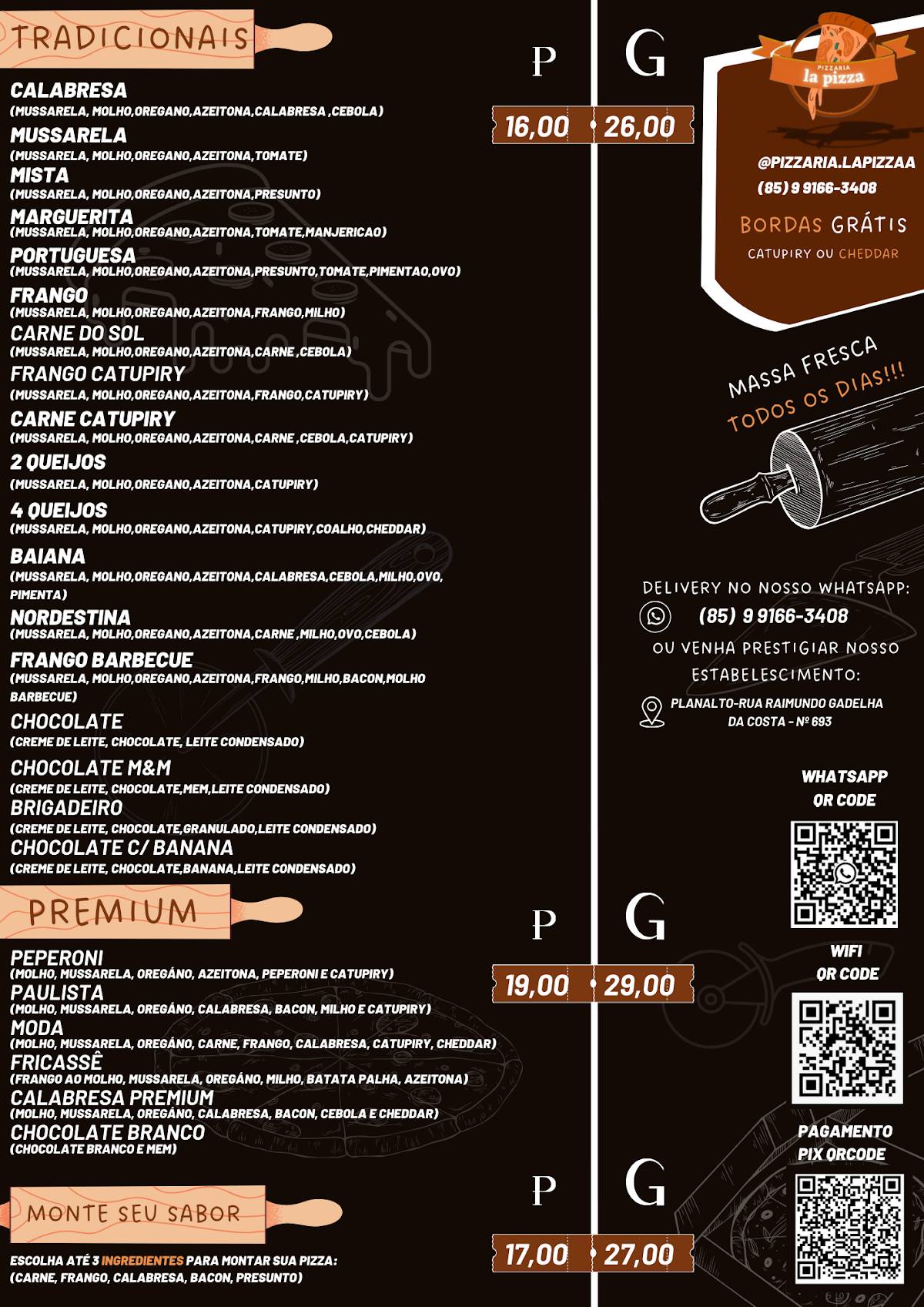 Pizzaria La Pizza cardápio