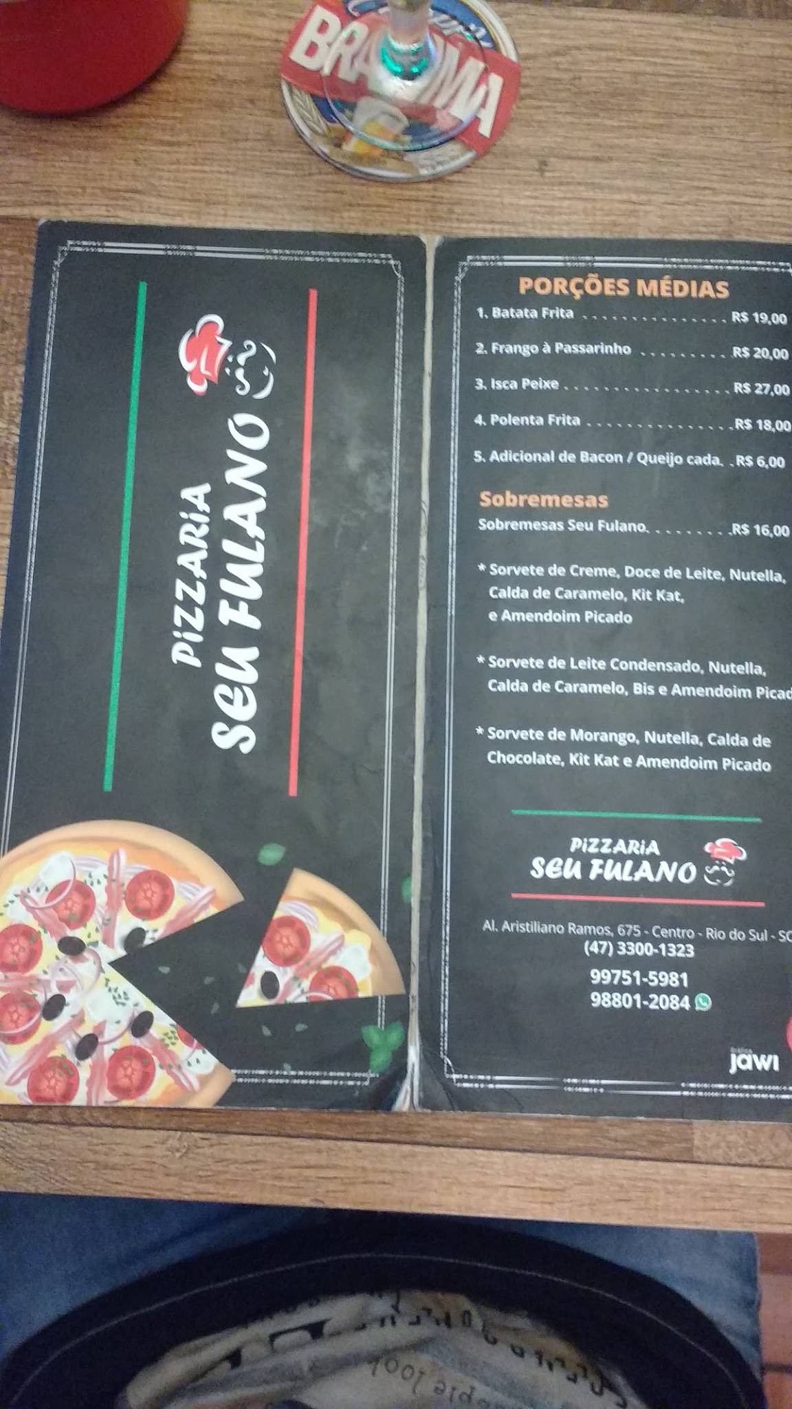 Seu Fulano Fornearia cardápio