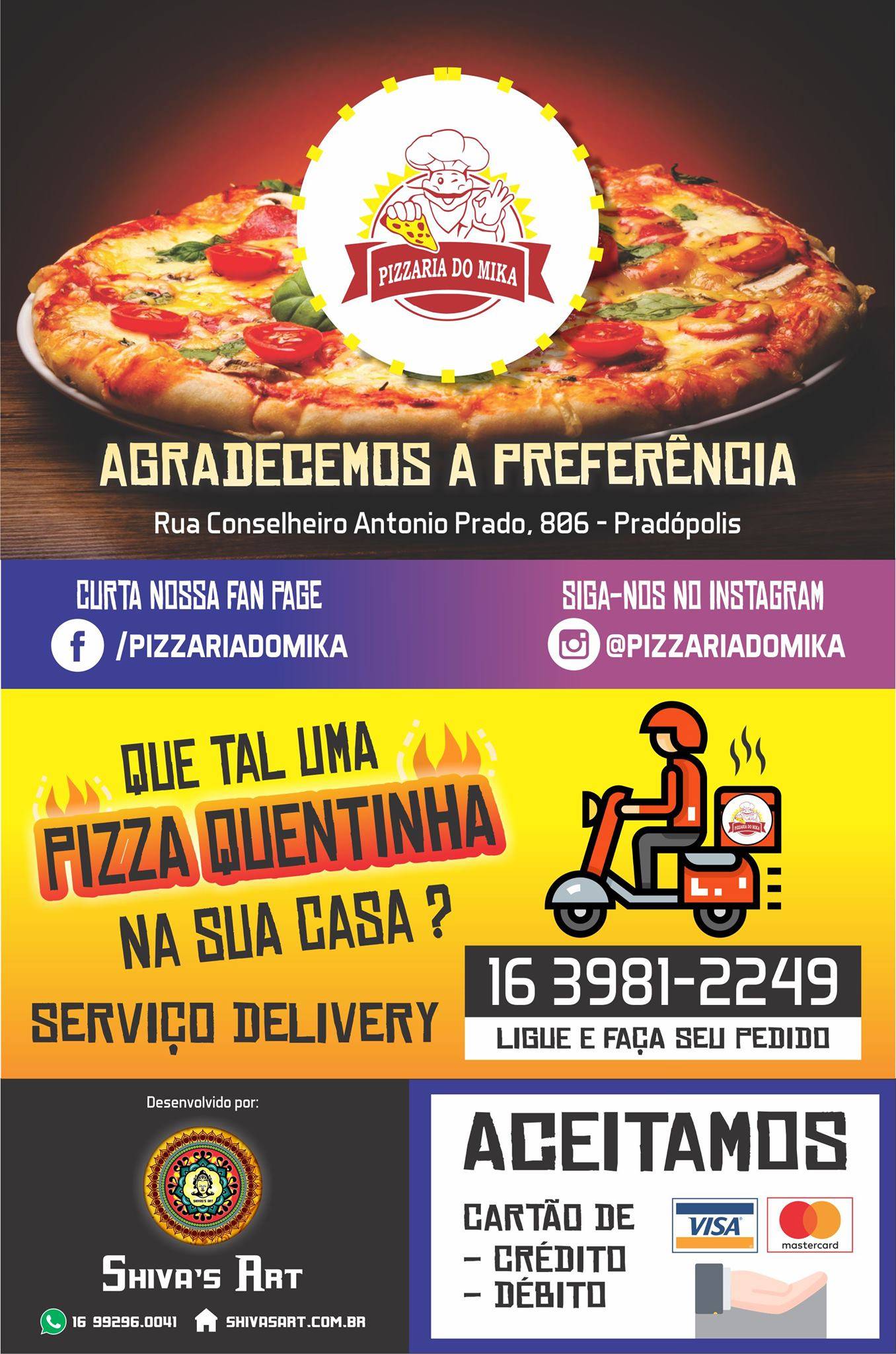 Pizzaria do Mika cardápio