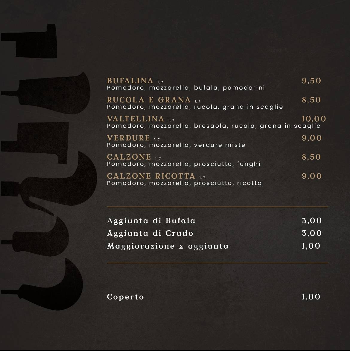 Menu di Pizzeria Antica Coltelleria 