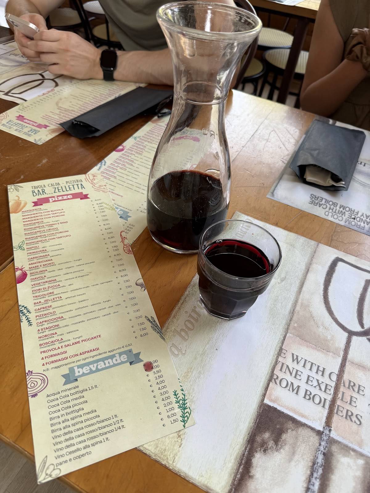 Menu di Pizzeria Bar...Zelletta 