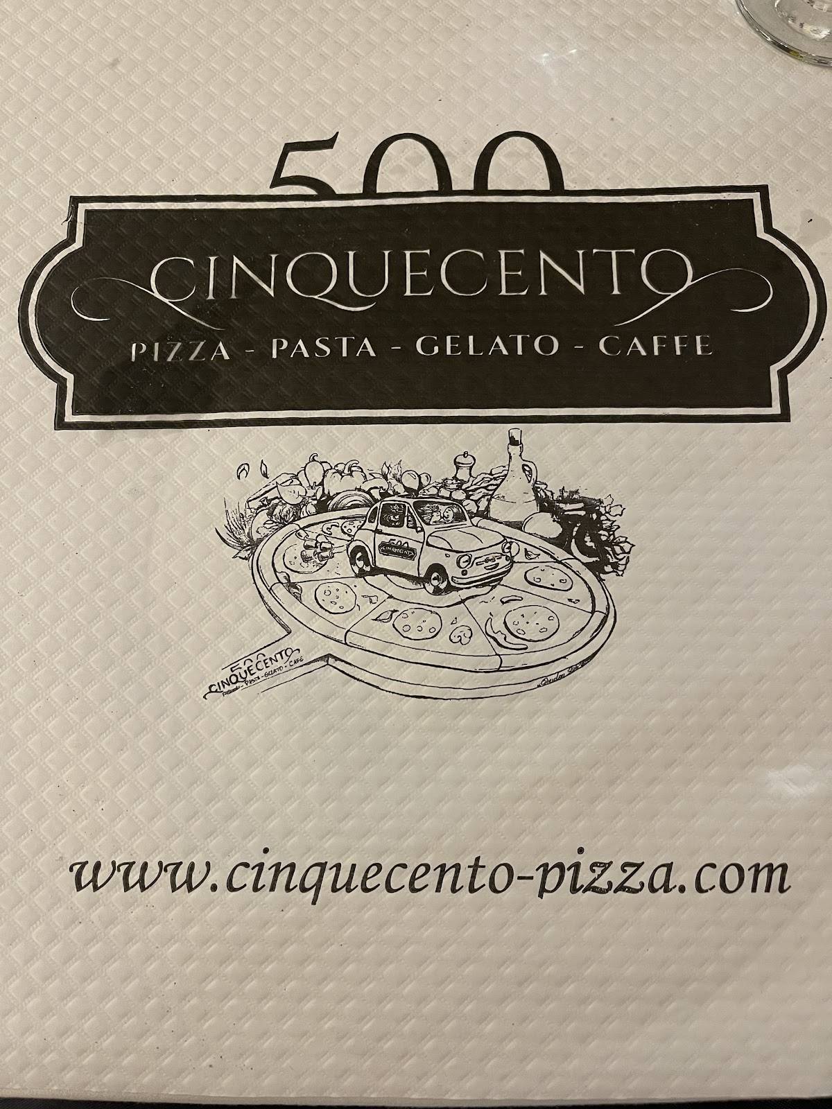 Menu de Cinquecento