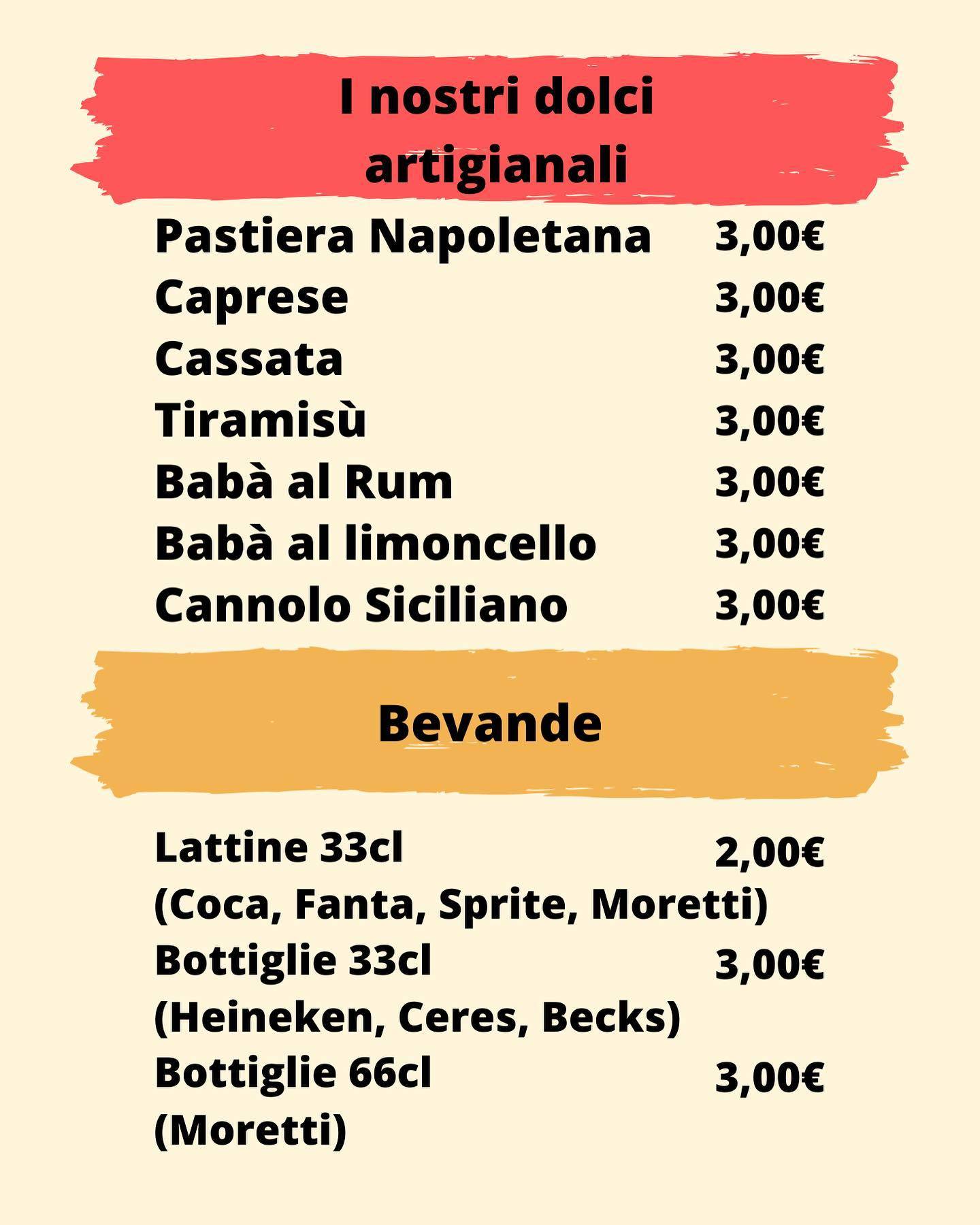 Menu di Pizzeria Due Pini 