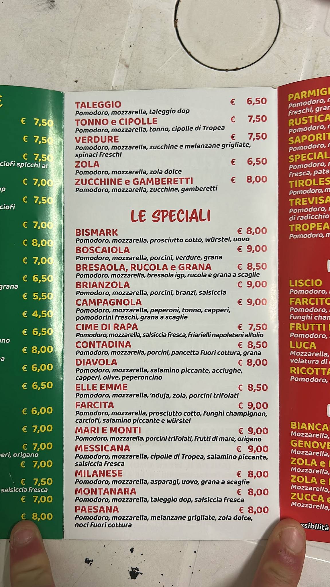 Menu di Pizzeria Elle - Emme 