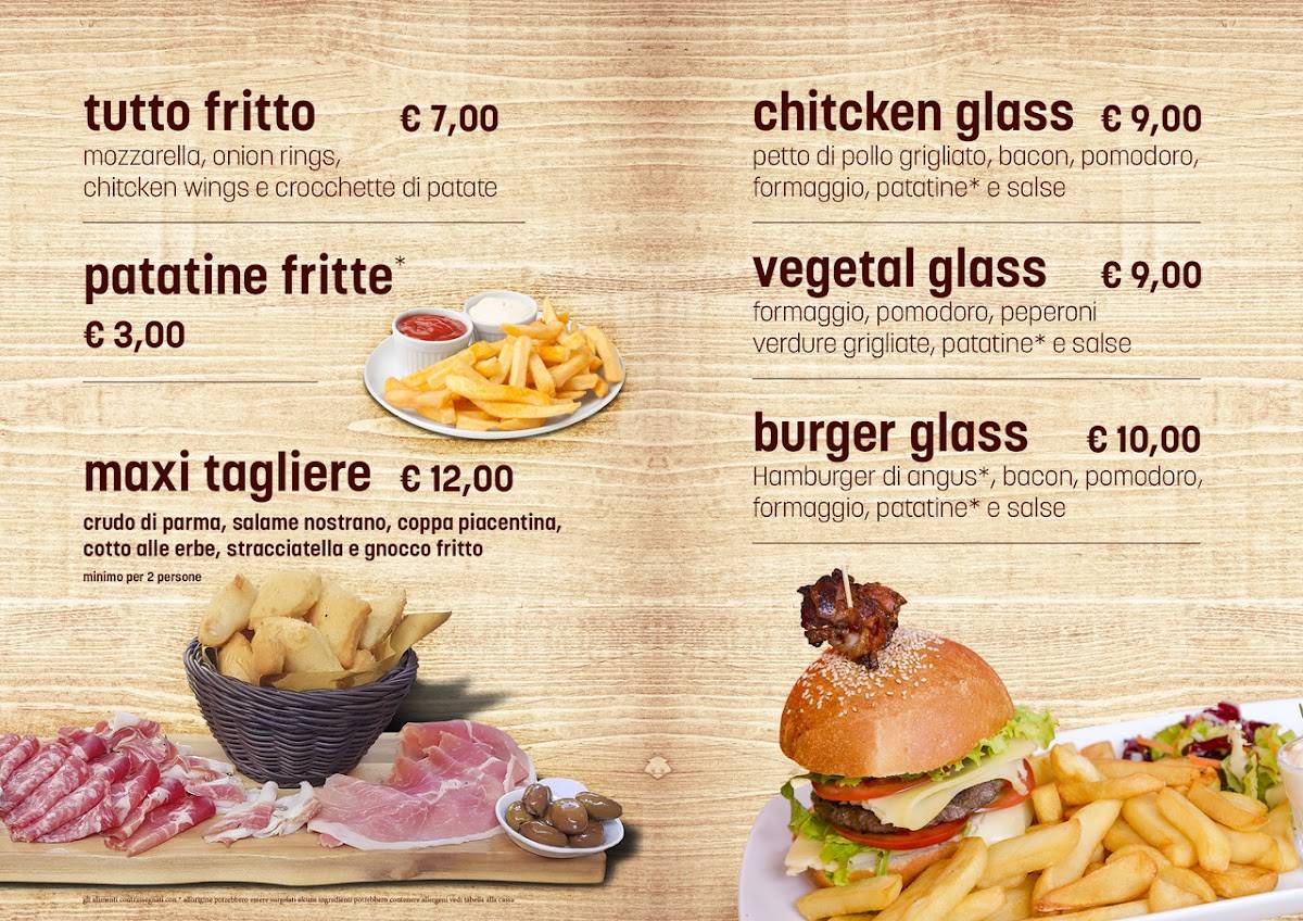 Menu di Glass Music Restaurant 
