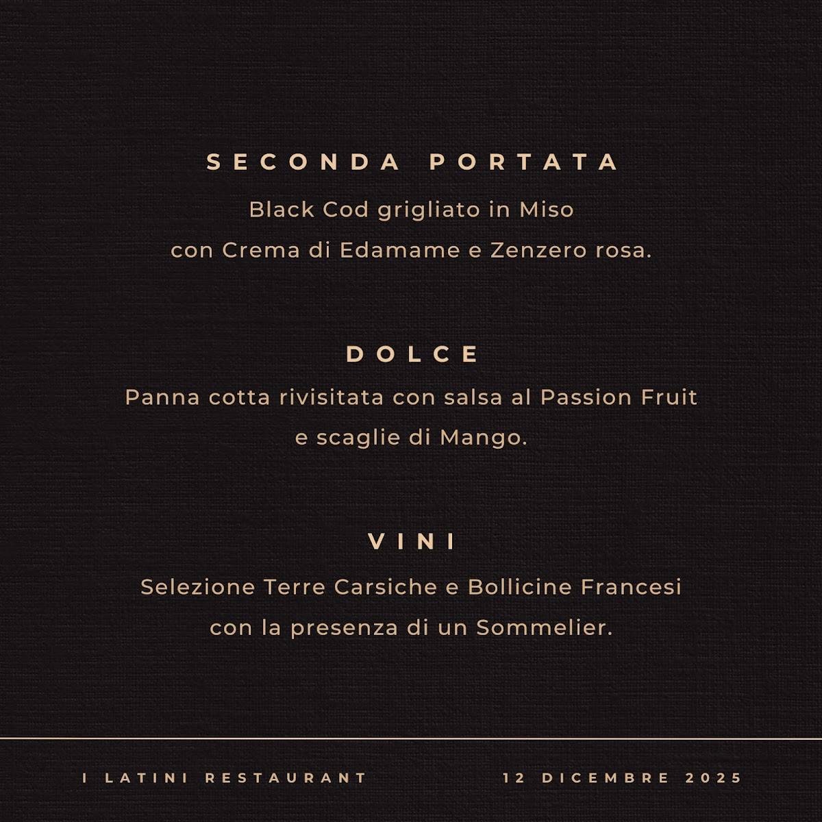 Menu di I Latini 