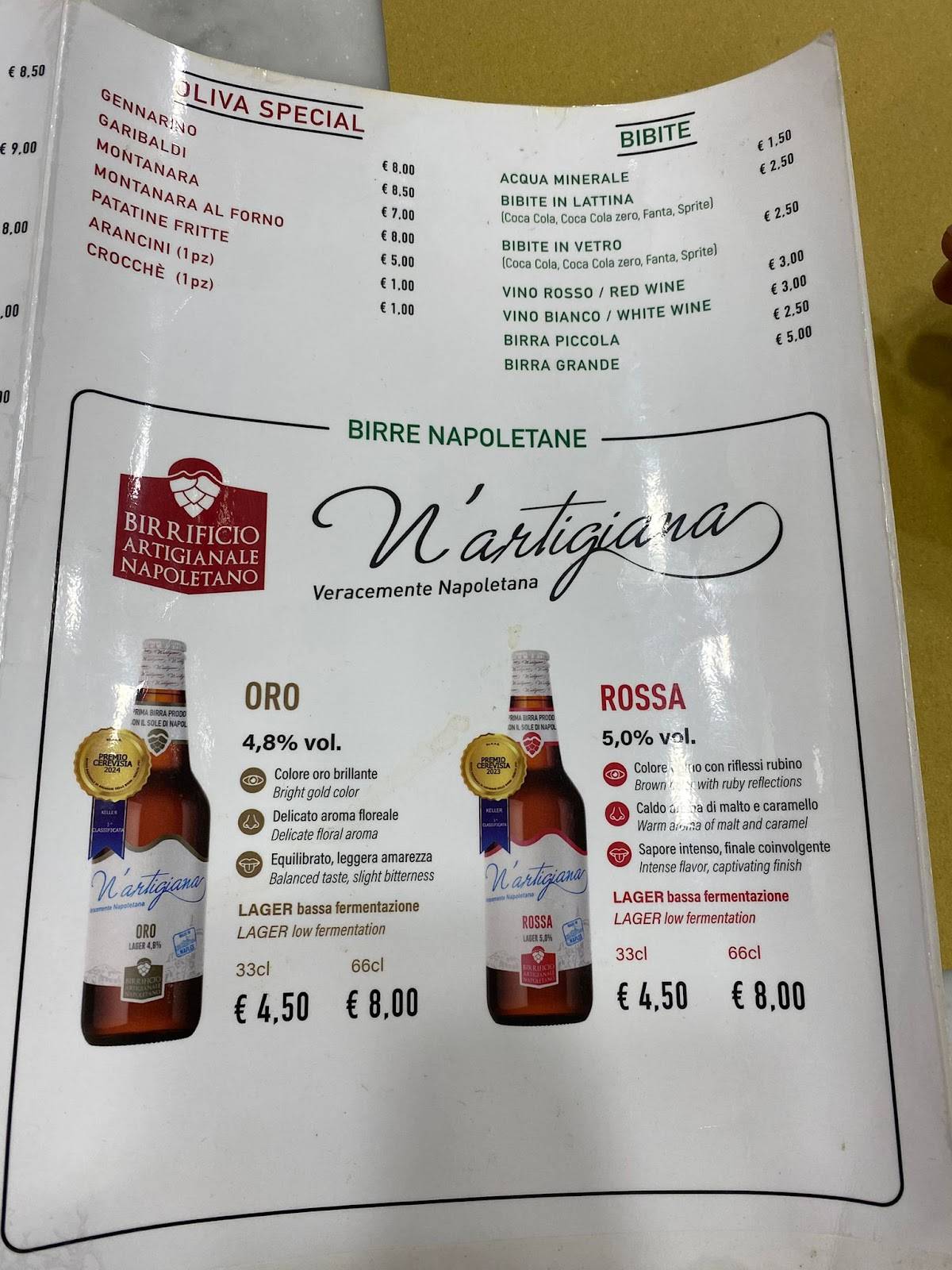 Menu di Oliva 