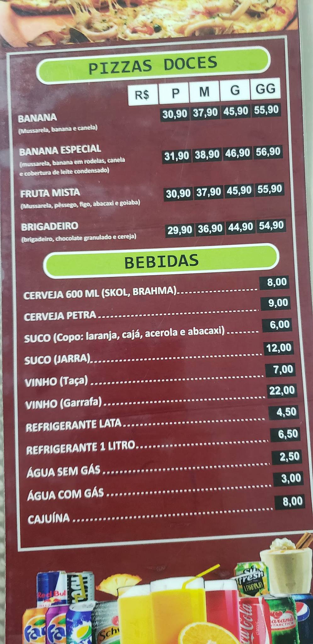Pizzaria Forno a Lenha cardápio