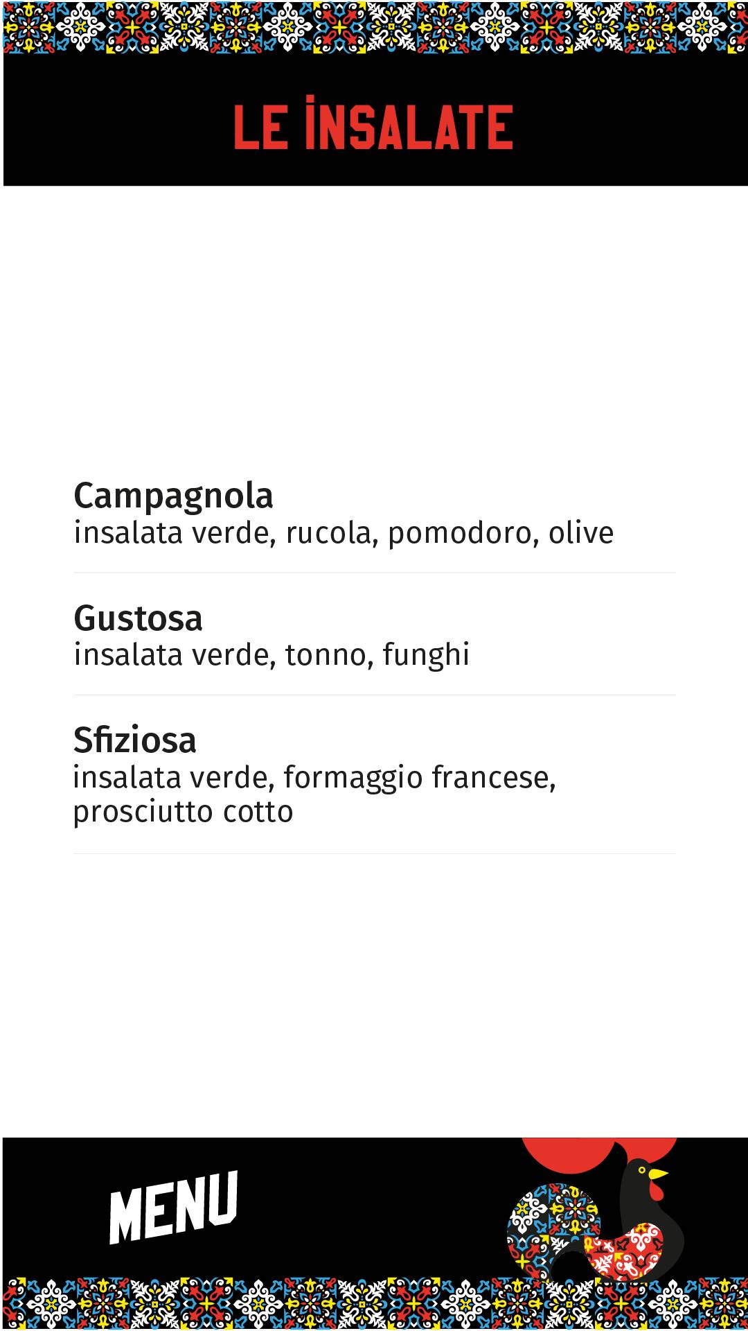 Menu di Le Coq 