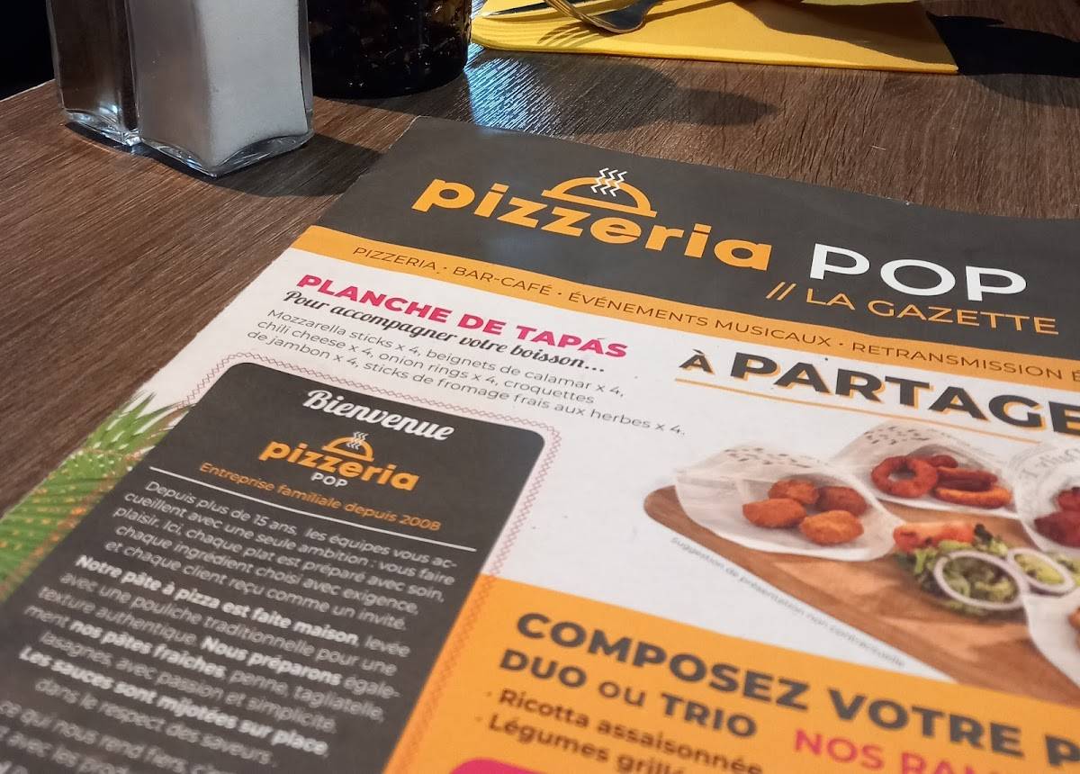 Menu de Pizzeria Populaire Poitiers