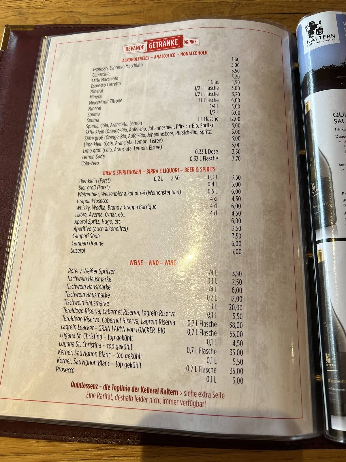 Menu di Imbiss Bar Rosticceria Brennero...pizzeria 