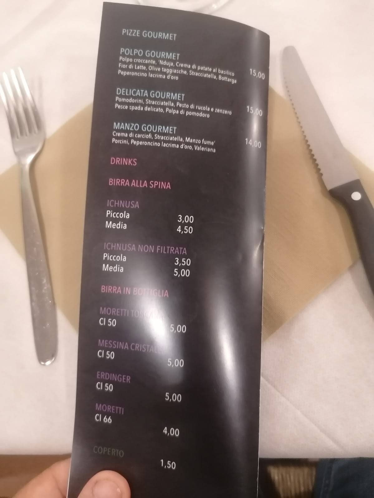 Menu di Falesia Pizzeria 