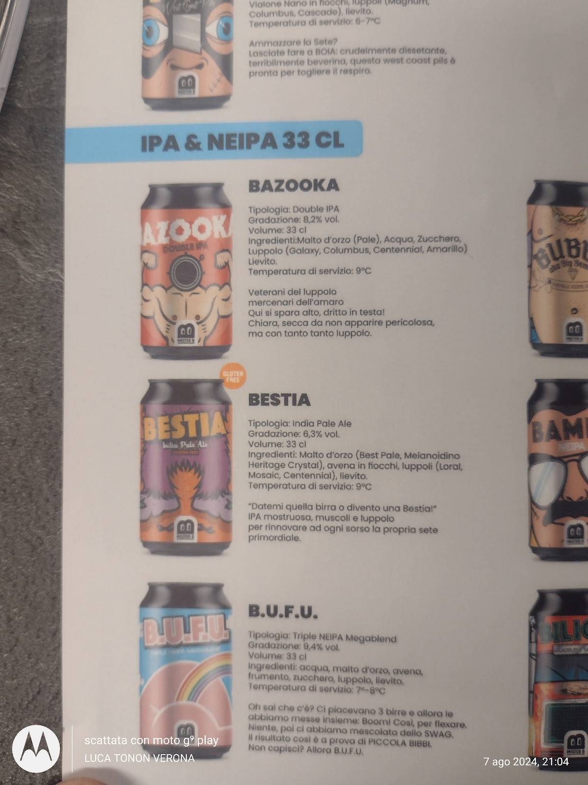 Menu di Pizzeria Semplice di Luca Gianlorenzi 