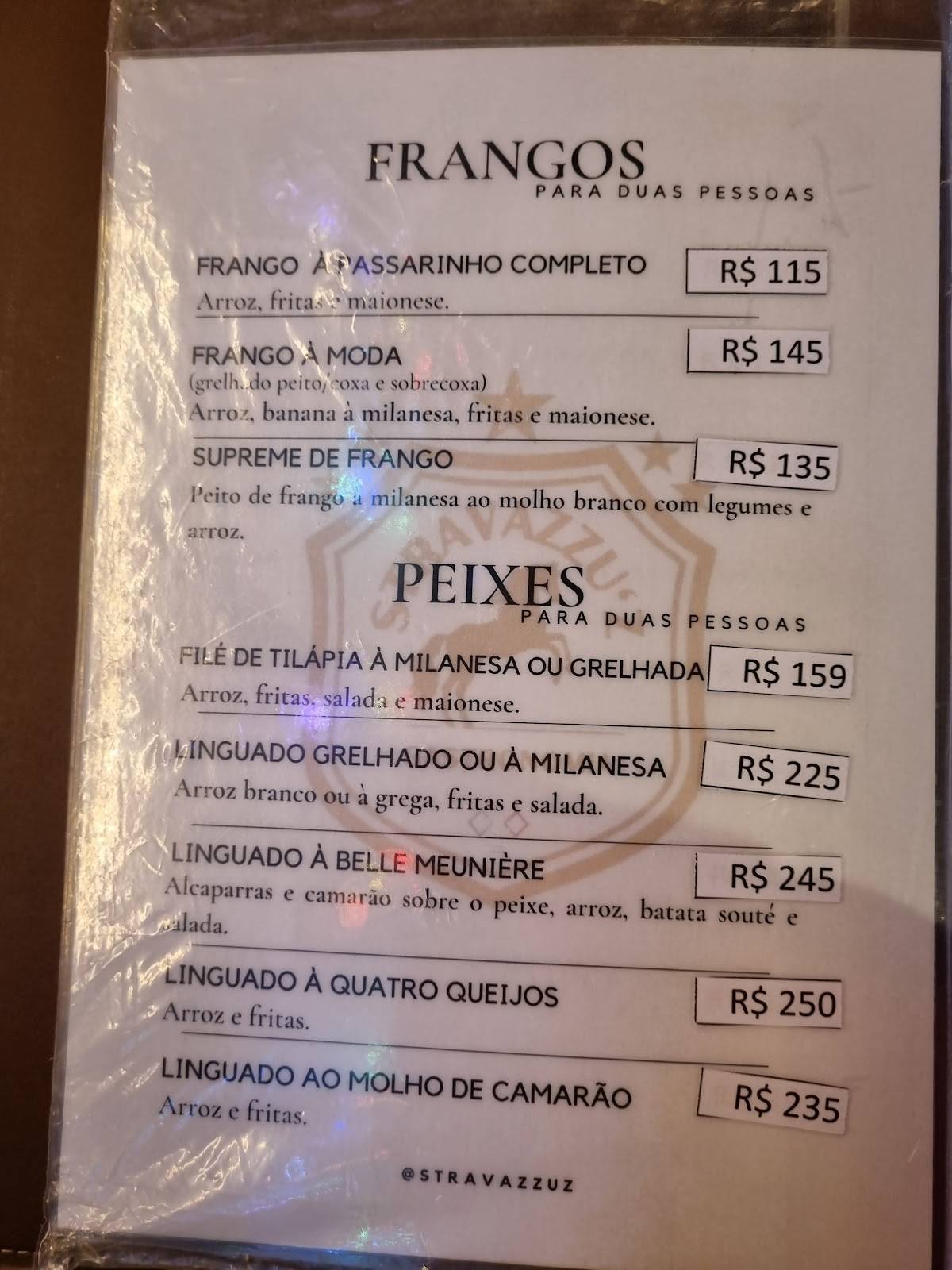 Stravazzu'z Restaurante & Pizzaria cardápio