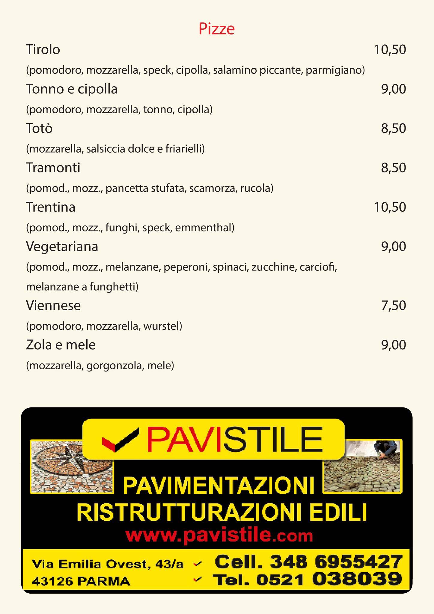 Menu di Tramonti 2 