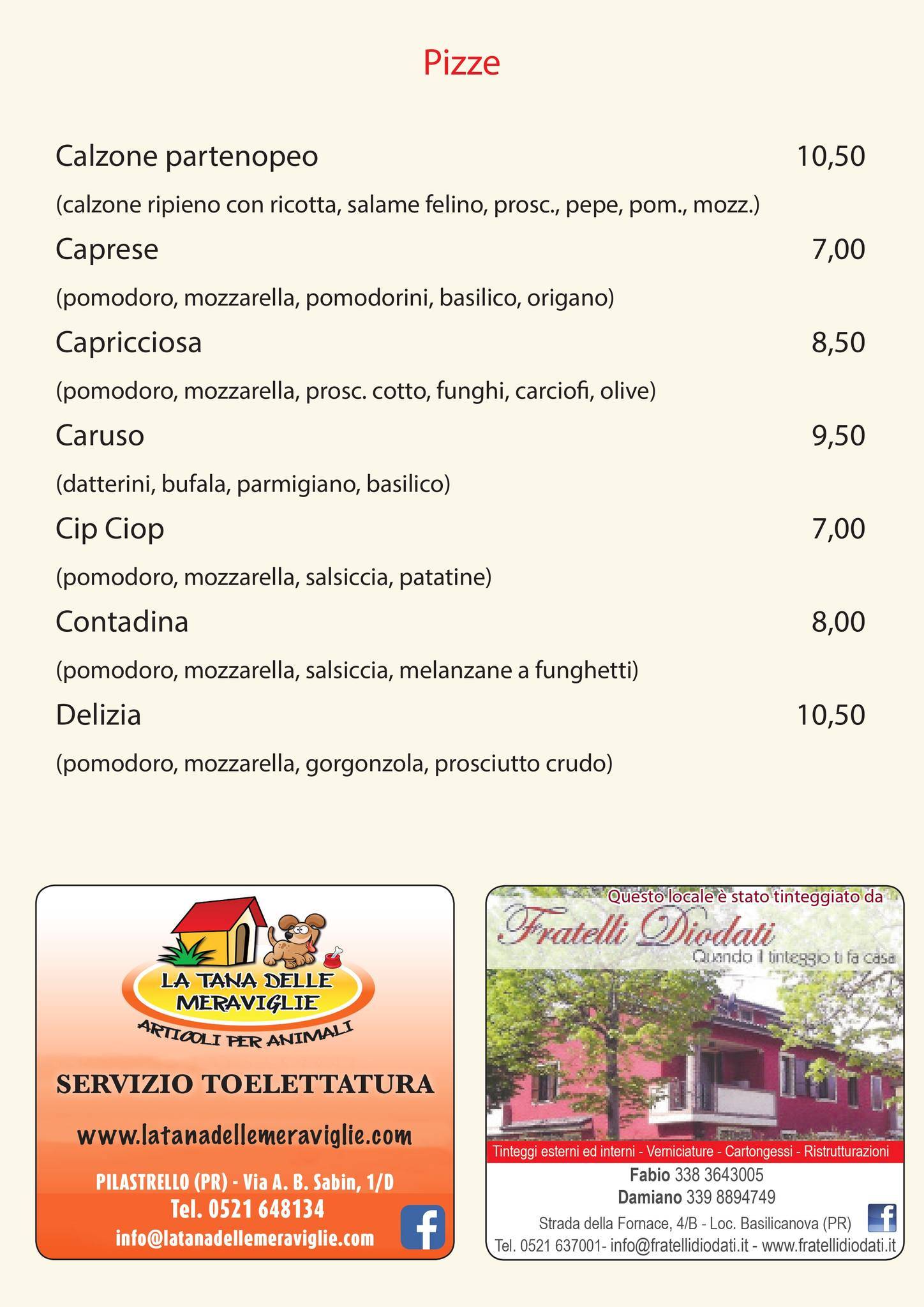 Menu di Tramonti 2 