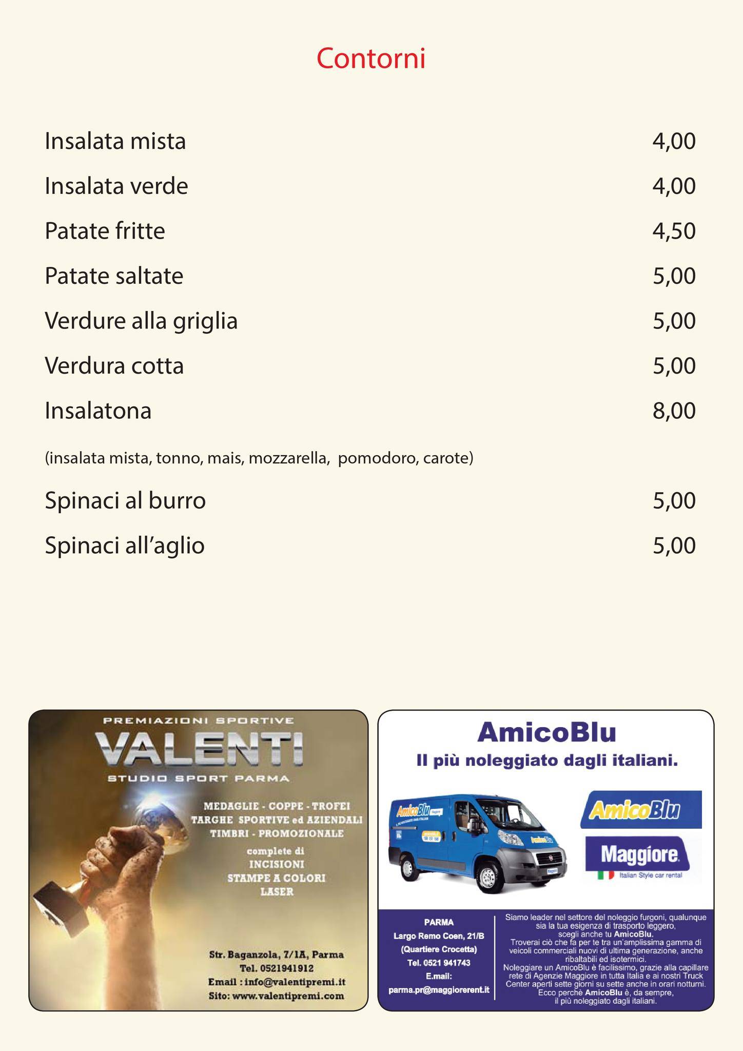 Menu di Tramonti 2 