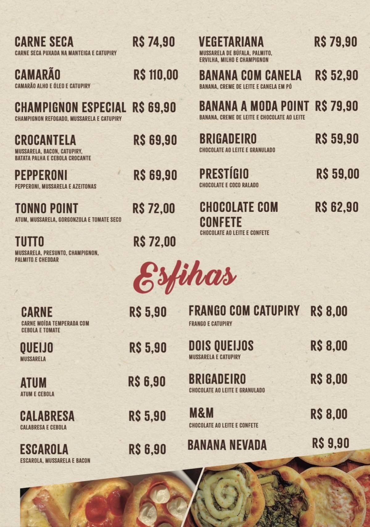 Point 66 Pizzaria Restaurante cardápio