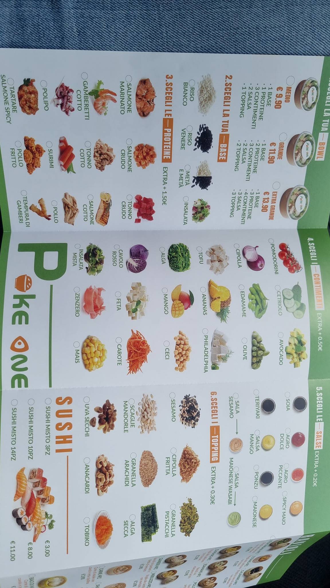 Menu di Poke One 