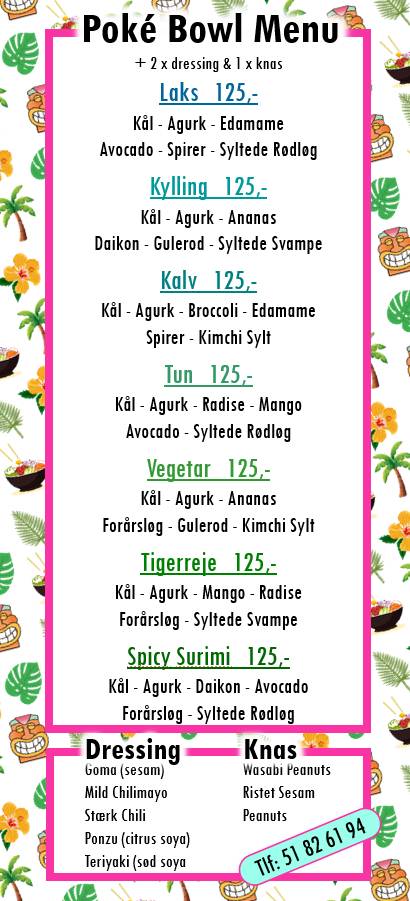 Menu de Poké Yo
