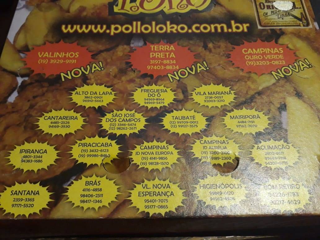 Pollo Loko cardápio