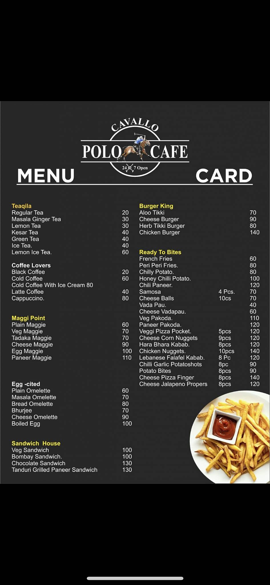 Polo Cafe menu