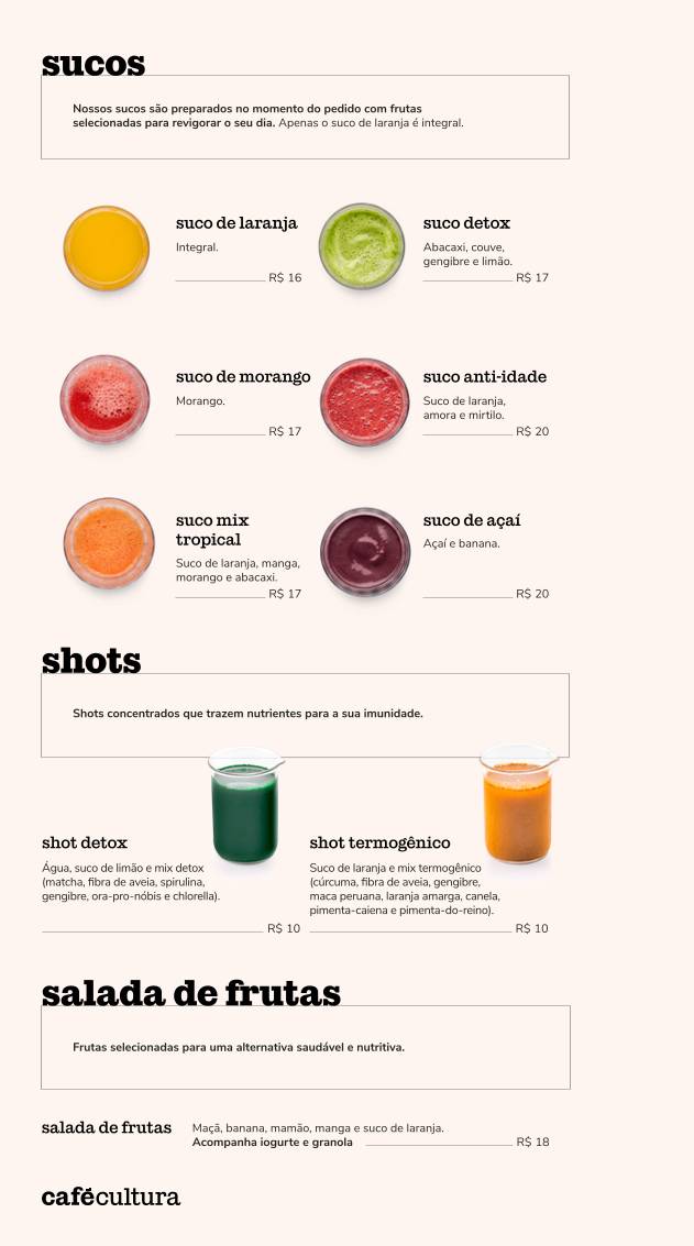 Café Cultura - Patio 24 cardápio