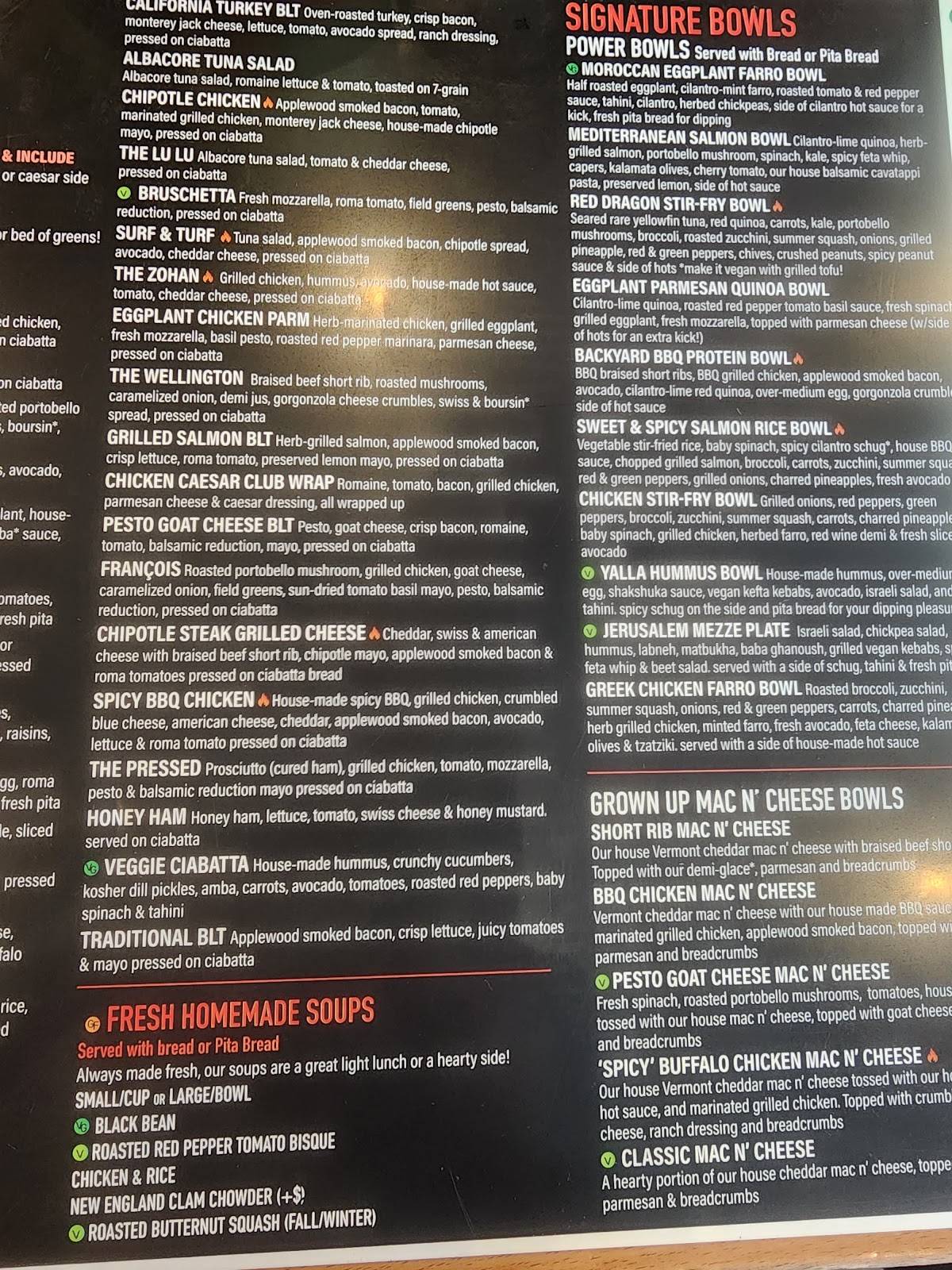 Menu at Pressed Cafe Burlington, Burlington