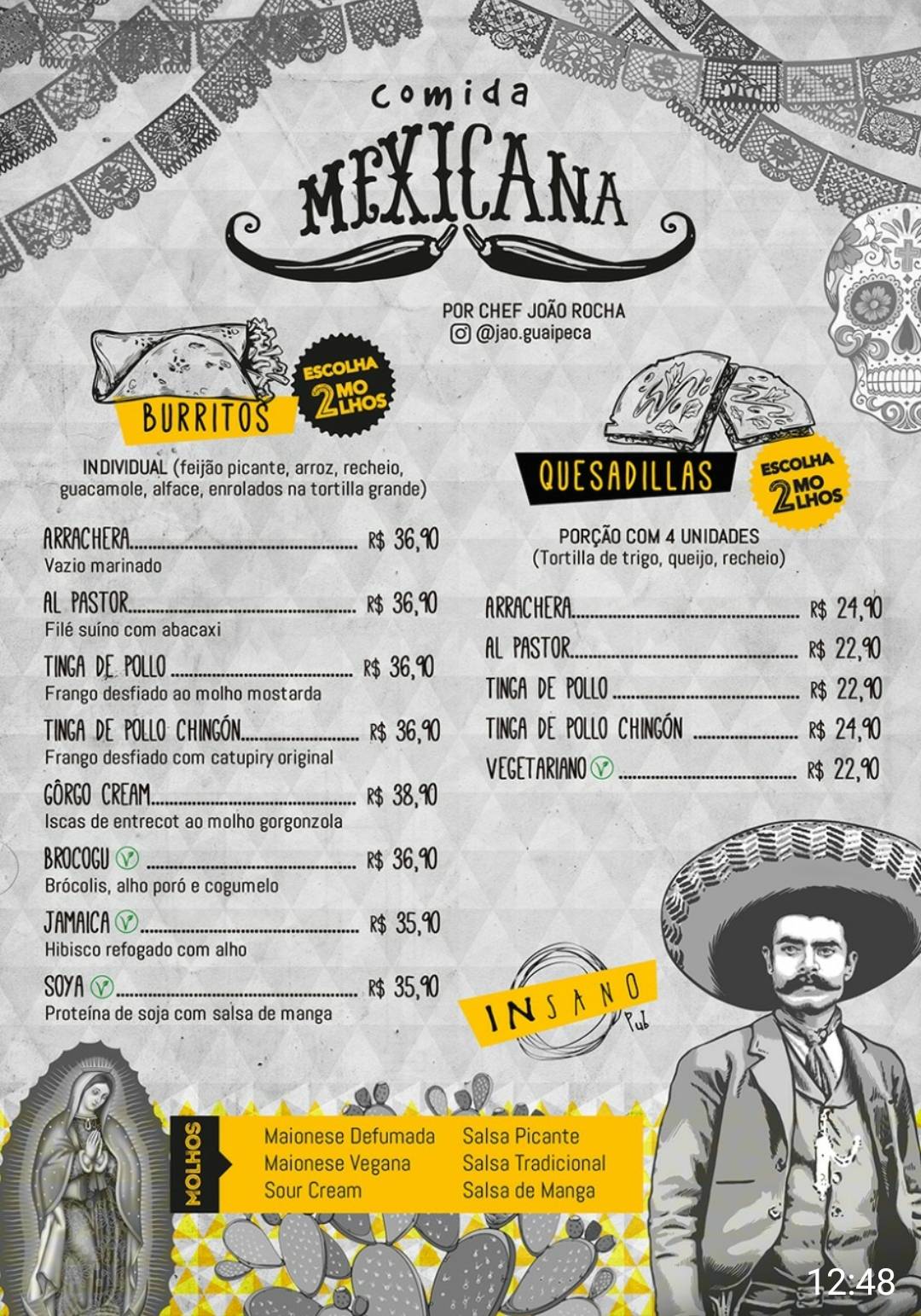 IN Sano Pub cardápio
