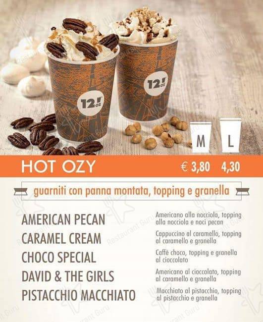 Menu de 12oz Coffee Joint