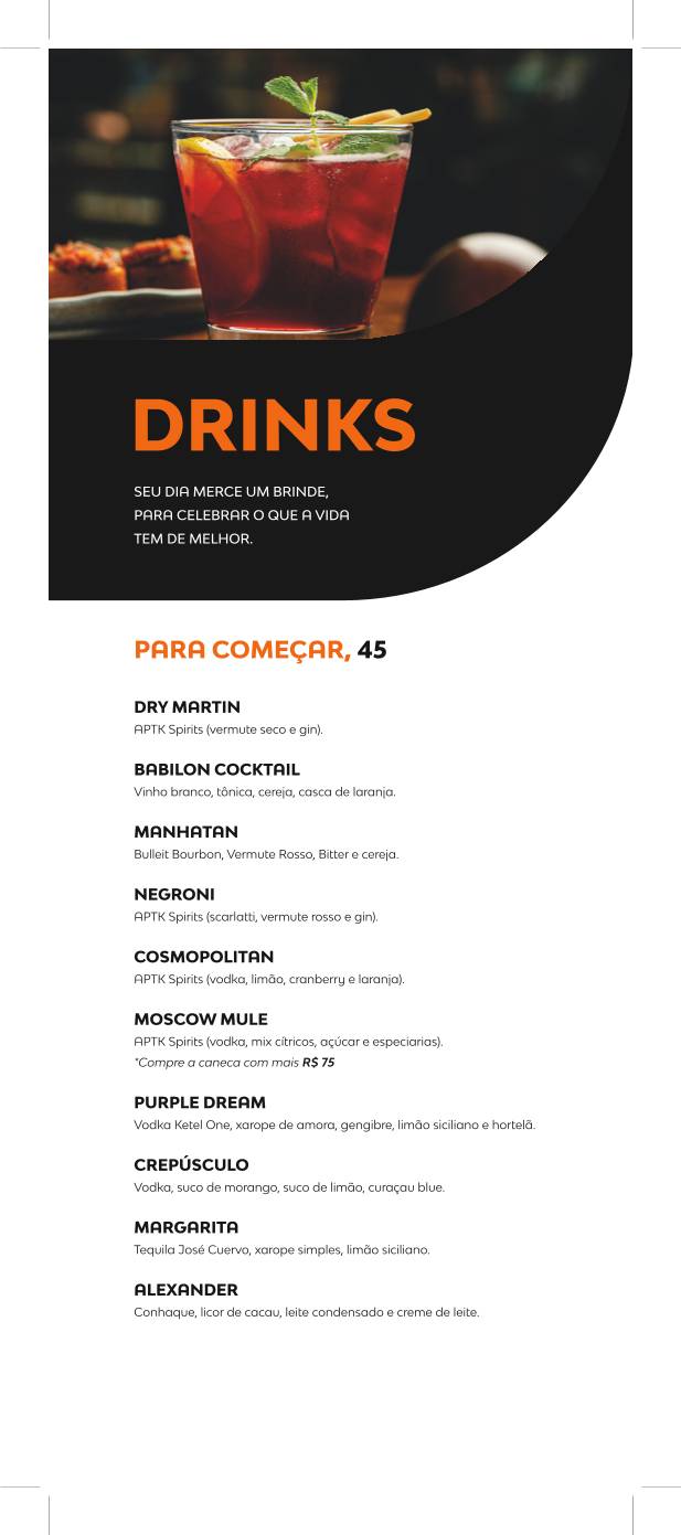 Babilônia Gastronomia cardápio