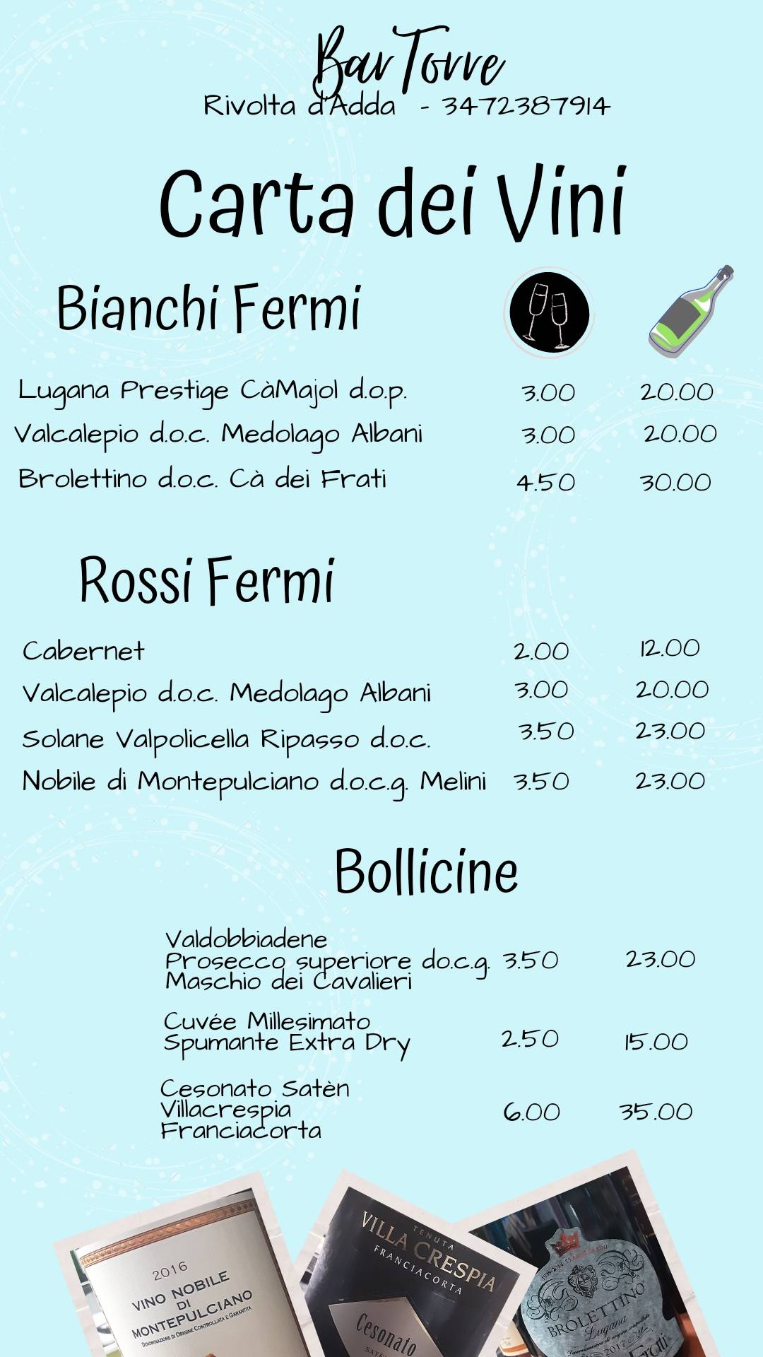 Menu di Bar la Torre 