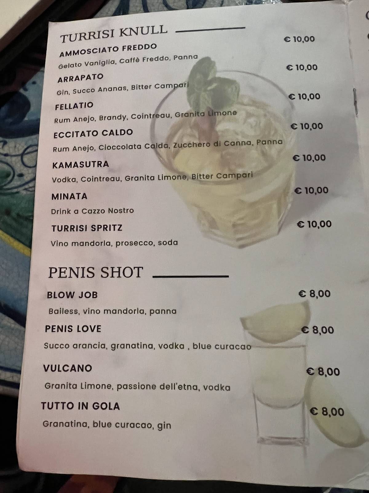Menu di Bar Turrisi 