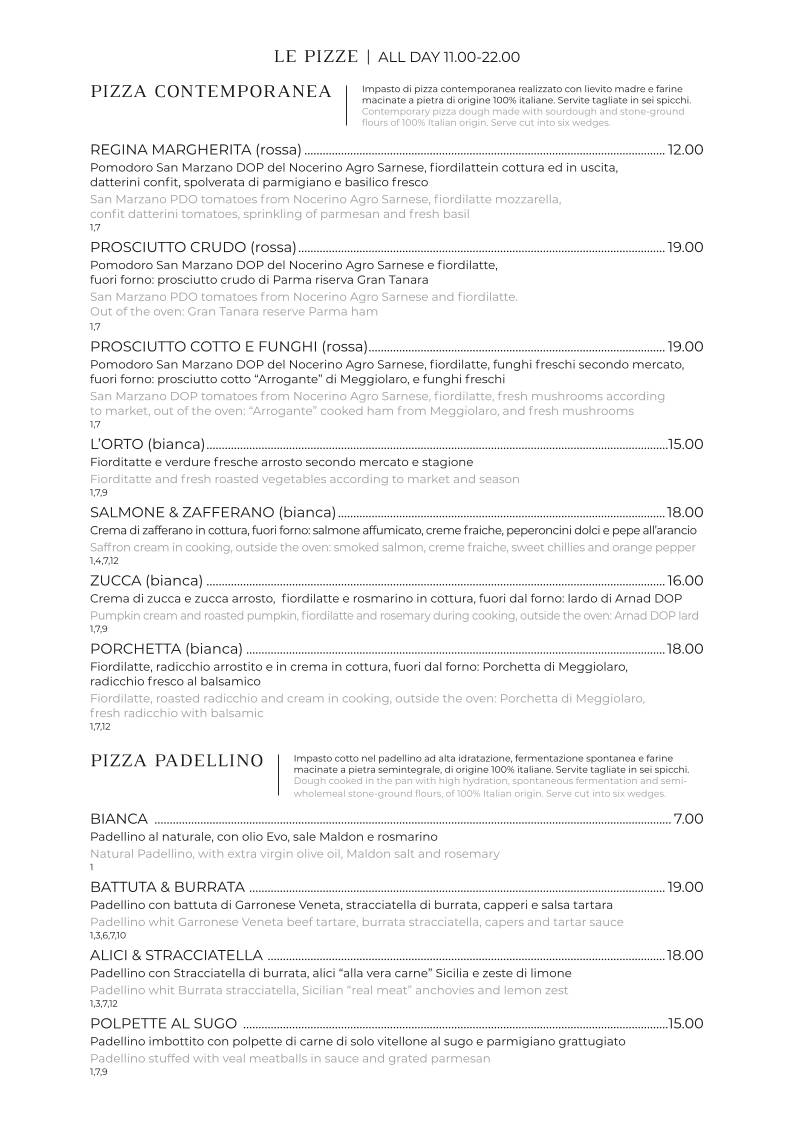 Menu di CAFFÈ V 