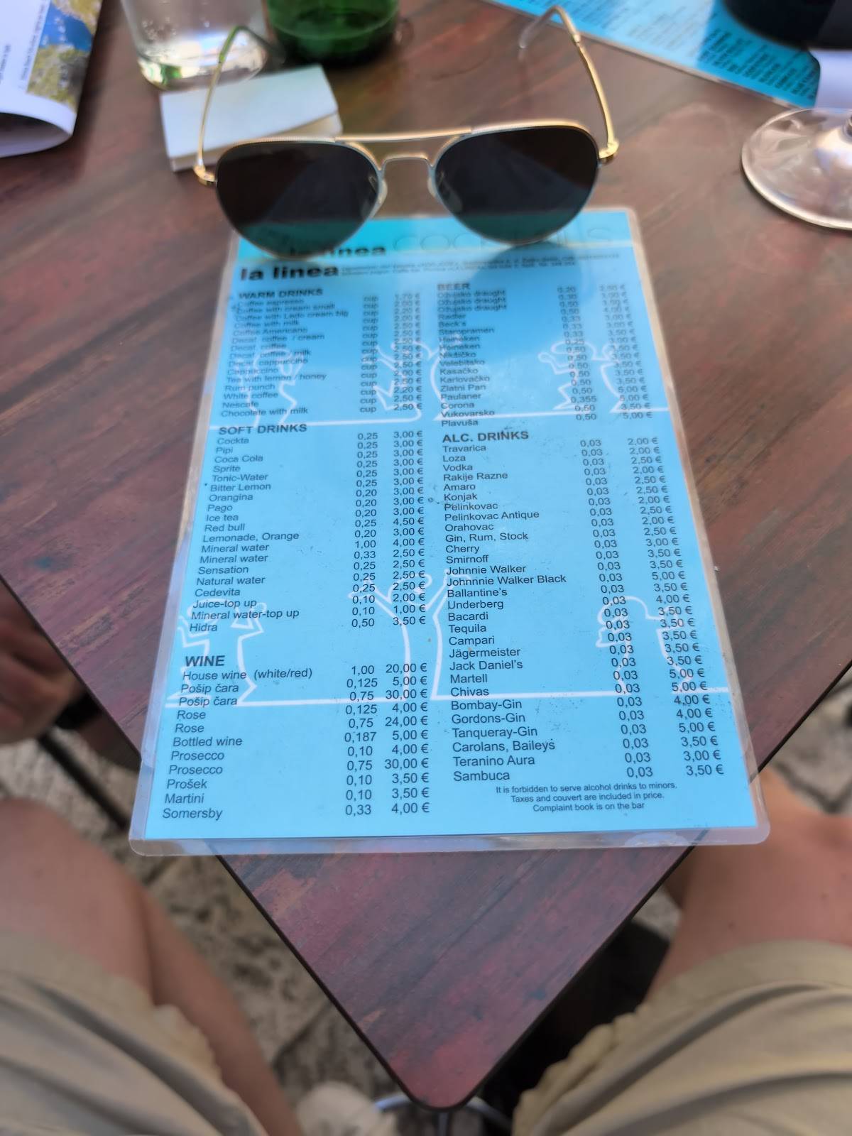 Menu di Caffe bar La Linea 