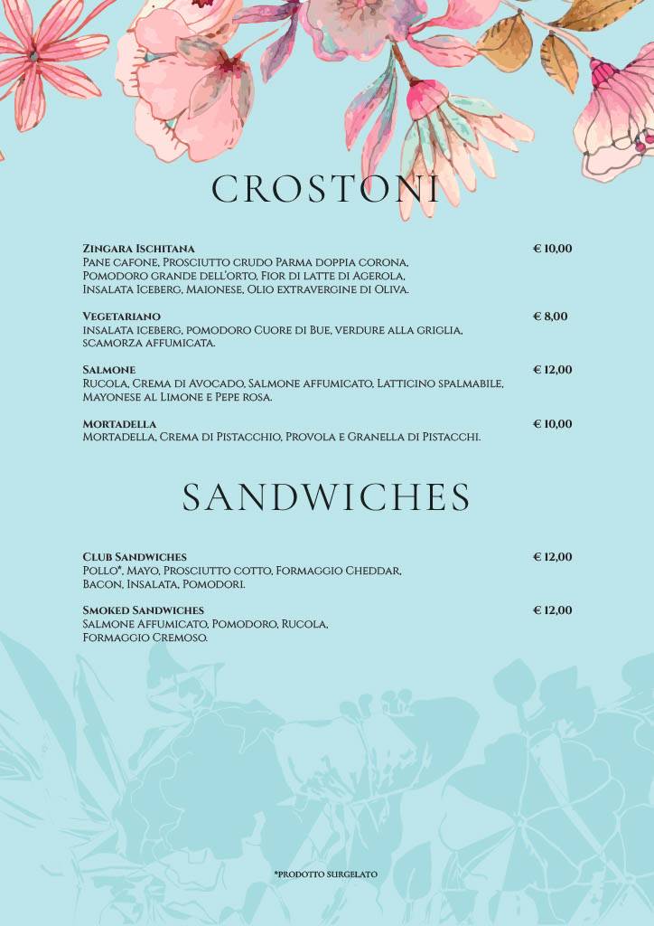 Menu di Enjoy Vomero 