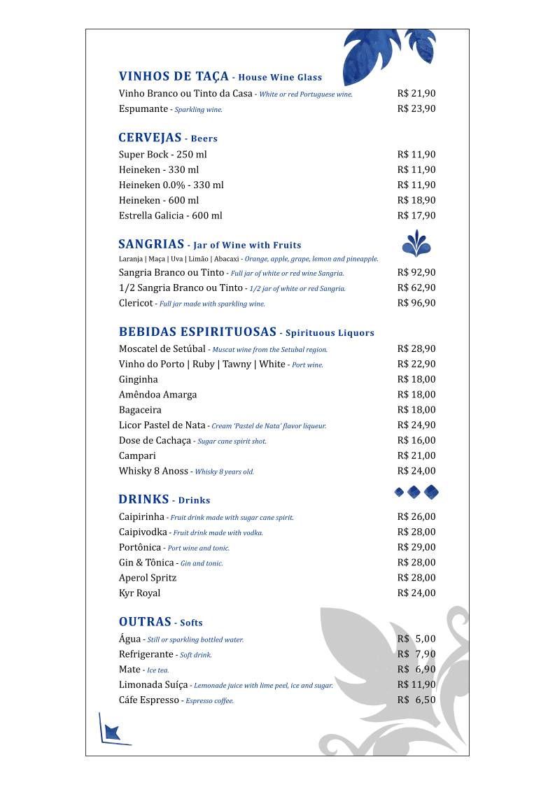 Farrapos Bistrô - Wine Bar cardápio