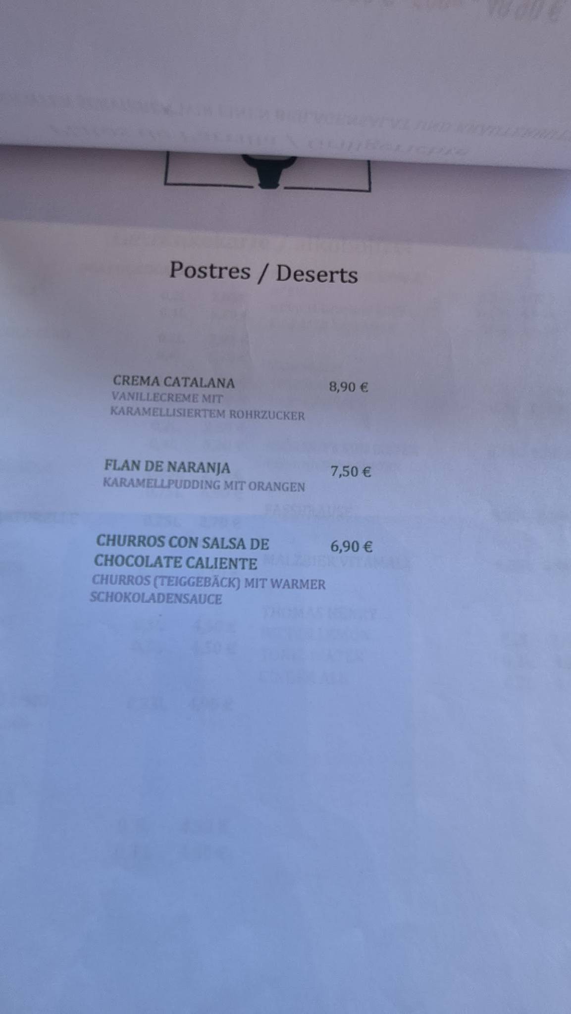 Menu de Gutierrez
