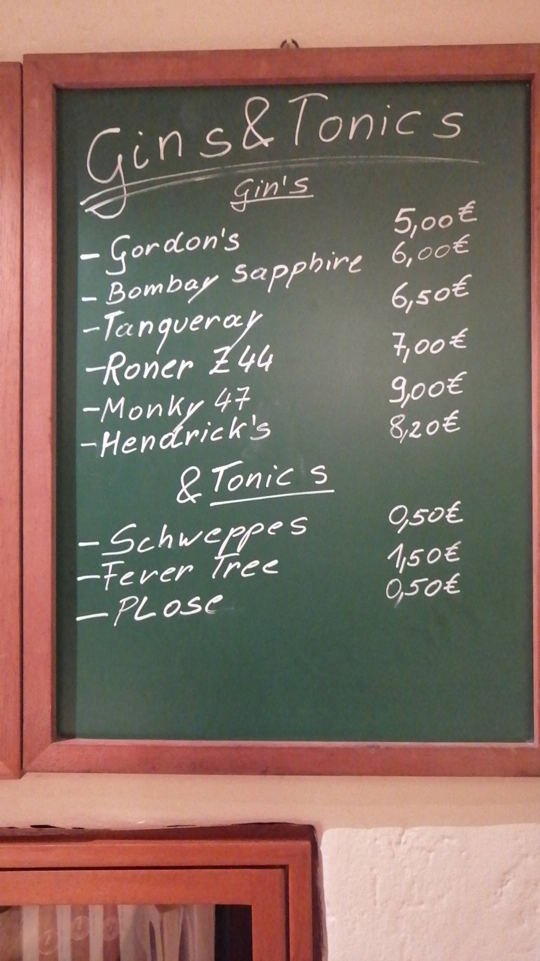 Menu di La Habana 