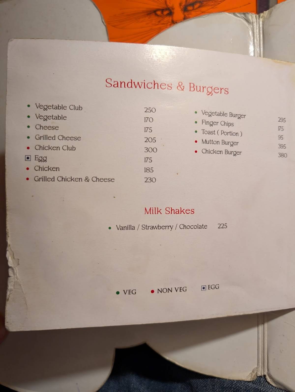 Peter Cat menu