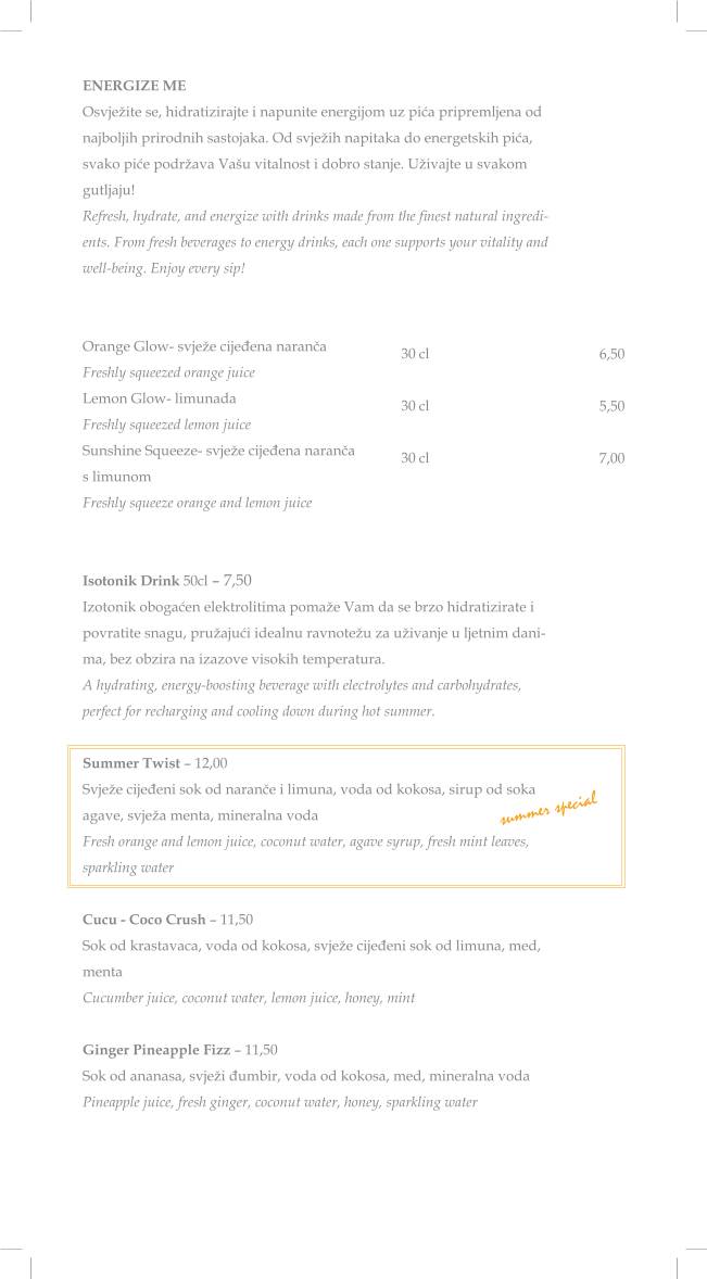 Menu di The Mint Bar 