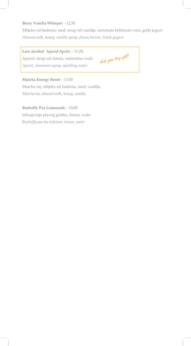 Menu di The Mint Bar 