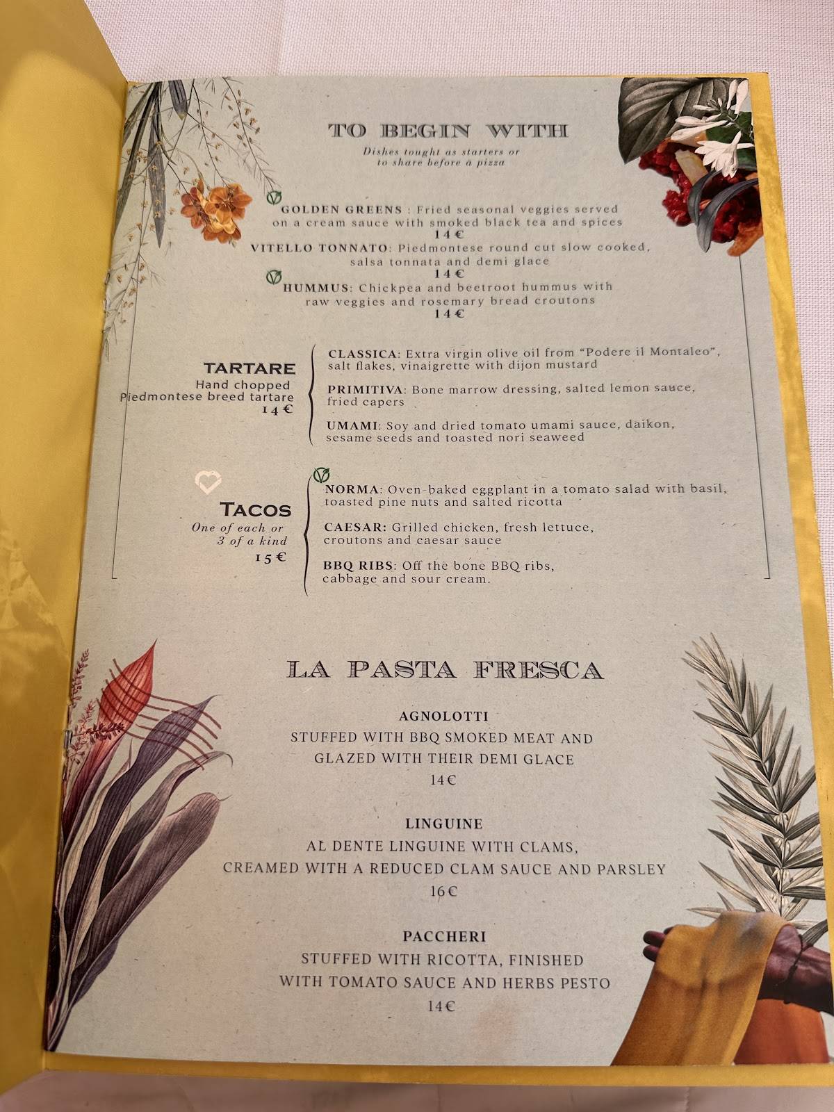 Menu di Vicolo Battisti 